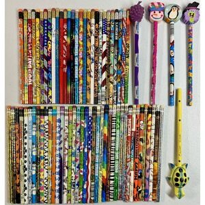*NEW* Lot of 72 Vintage 1990's Wood Pencils Holidays Brands Travel Unused
